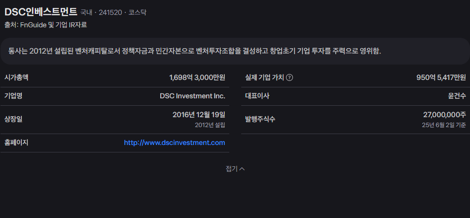 DSC인베스트먼트 주가 전망 및 벤처캐피탈 시장 분석 16 image 206