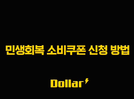 민생회복 소비쿠폰 신청 방법