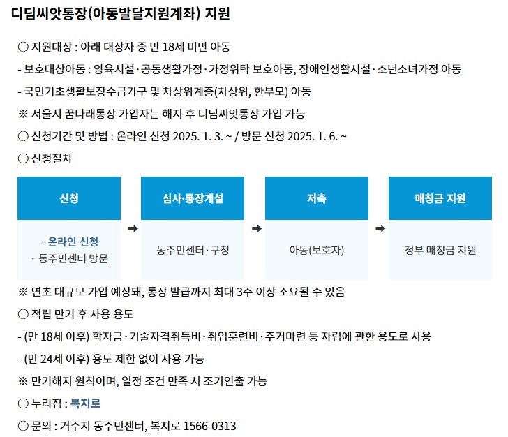 디딤씨앗통장 (아동발달지원계좌) 완벽 가이드: 신청 자격, 혜택, 사용법 총정리 15