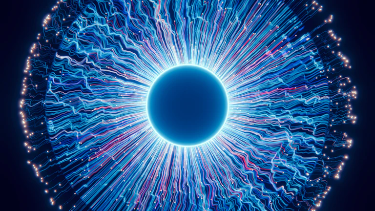 최첨단 데이터 센터 건물 내부