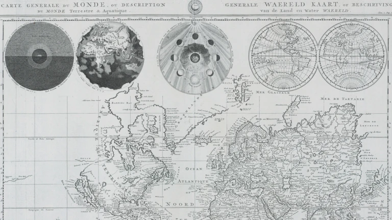세계 지도와 글로벌 연결 네트워크