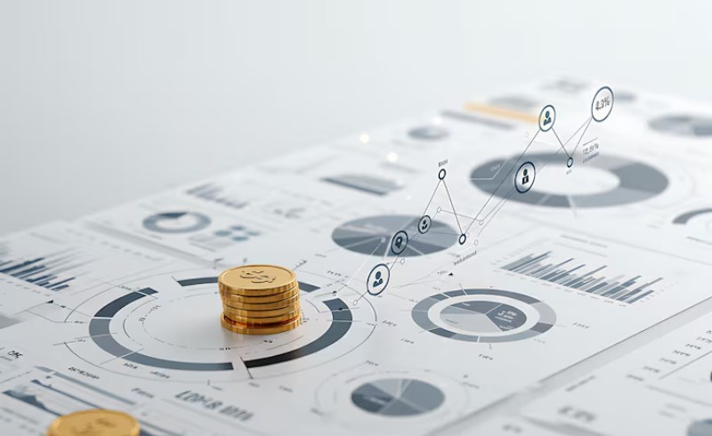 환율 변동성에 대한 투자 전략을 나타내는 아이콘