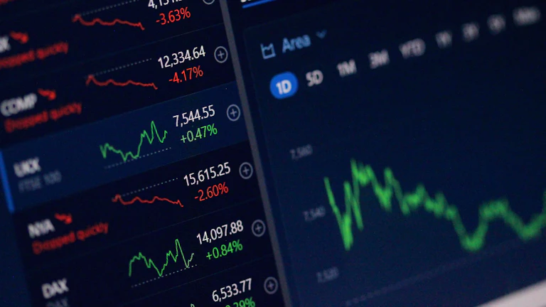 주식 시장 수익과 손실을 분석하는 그래프