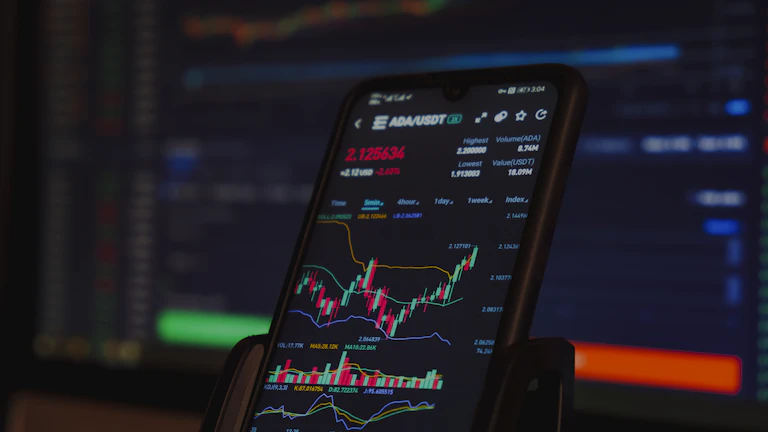 주식 거래 차트 화면