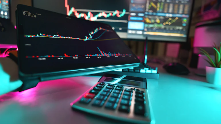 금융 차트를 분석하는 모습