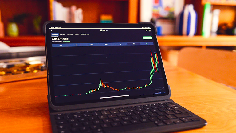 상승 추세를 보여주는 금융 차트 이미지