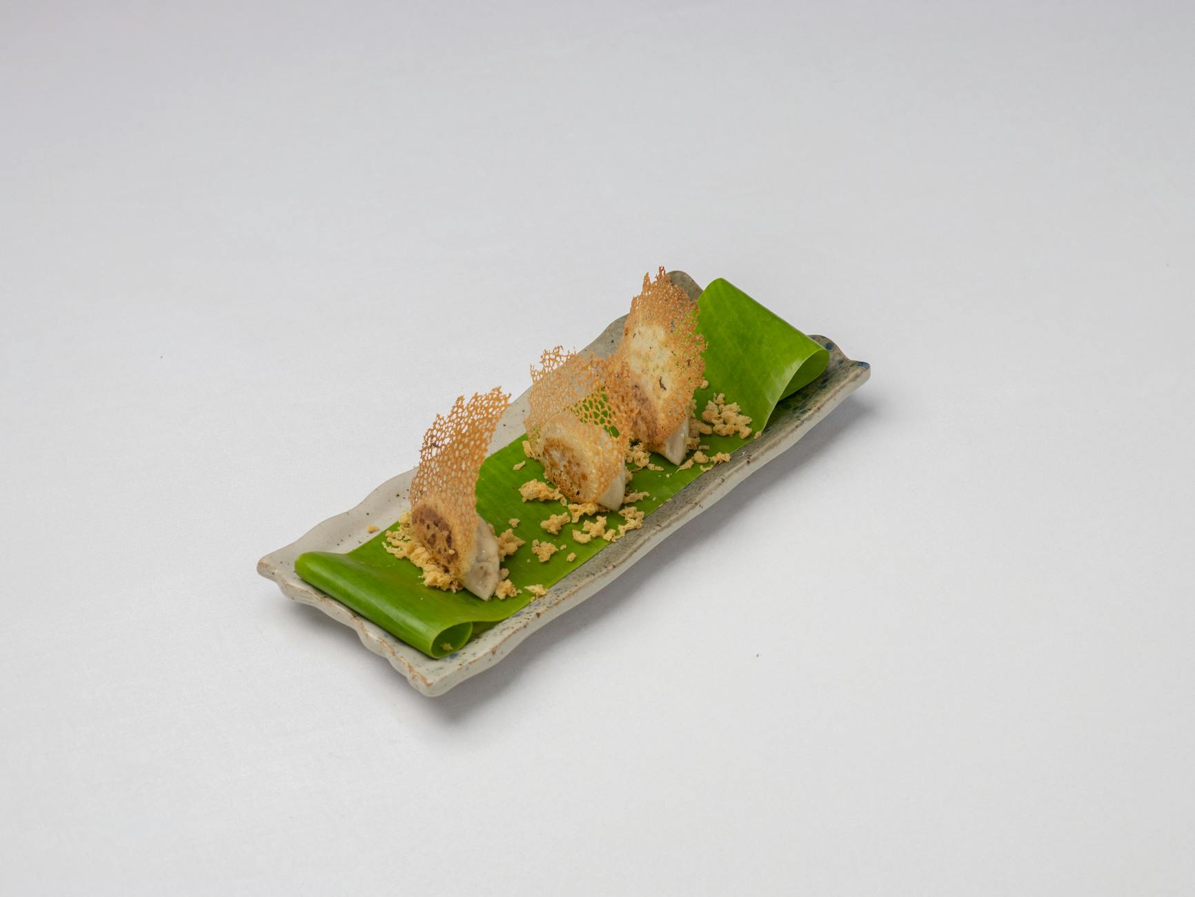 빵가루 코팅 새송이버섯의 바삭한 모습