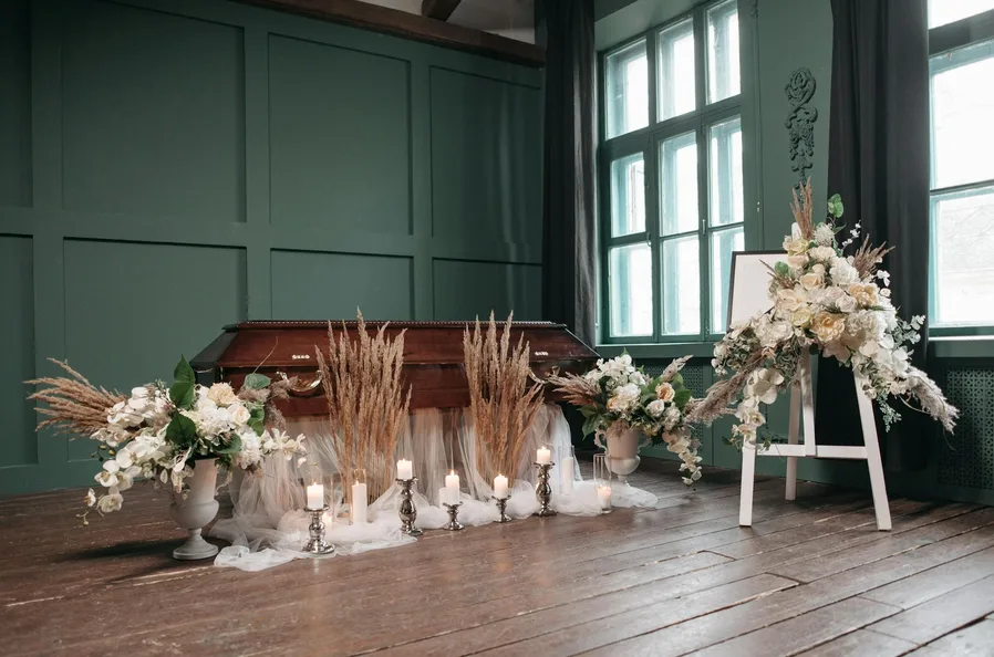 장례식장 입장 전 복장과 준비 모습