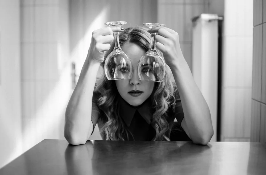 일상에서 차분하게 자기 일 하는 여성