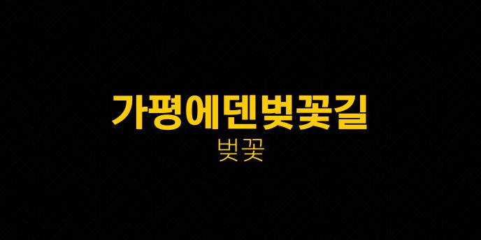 가평에덴벚꽃길 벚꽃