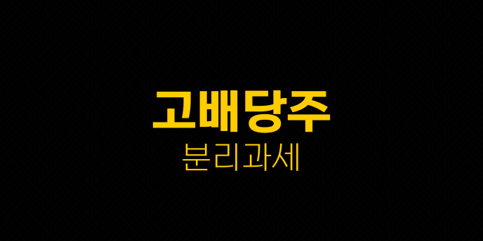 고배당주 분리과세