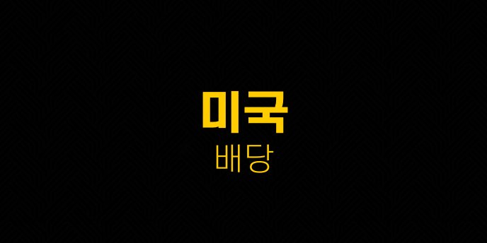 미국 배당 3