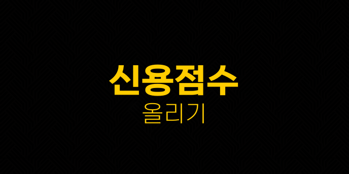 신용점수 올리기