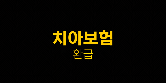 치아보험 환급