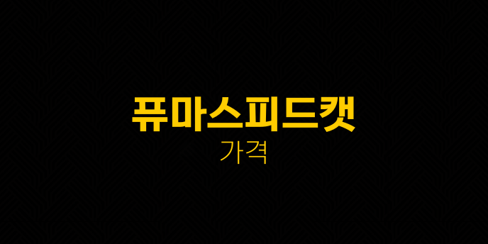 퓨마스피드캣 가격